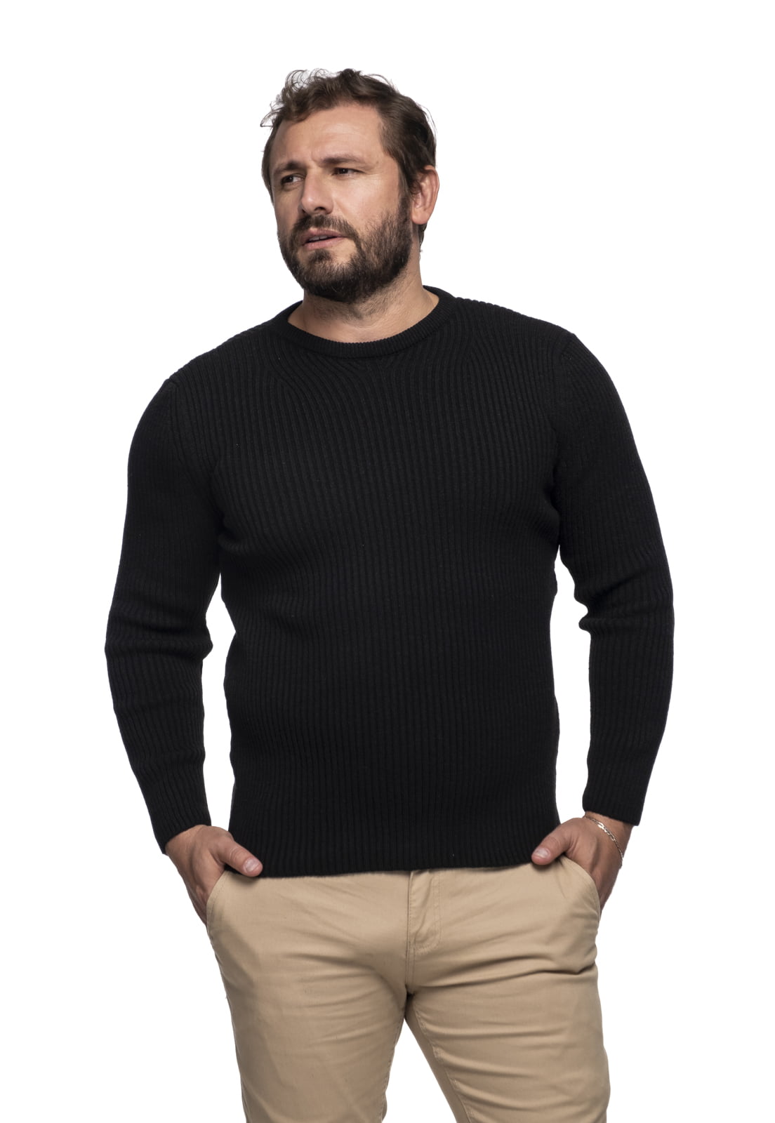 Suéter Masculino Tricô Lã Mescla Moscou 7176