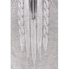 Blusa tricô meio ziper estonada 100% Algodão 7113