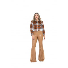 Casaco Cropped Xadrez Tricô Júlia 0229