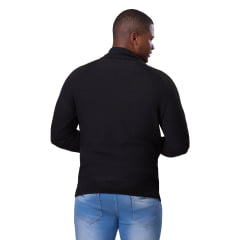 Blusa Tricô Masculina Meio Zíper Suéter Casual 7139