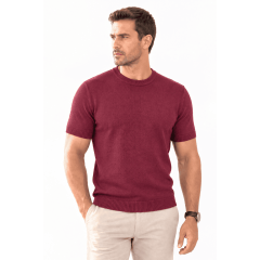 Camiseta Masculina Tricô Slim Modal Premium Básica