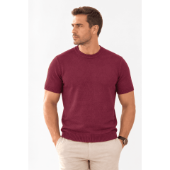 Camiseta Masculina Tricô Slim Modal Premium Básica