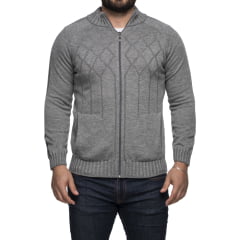 Jaqueta Masculina Tricô Lã Mescla Dallas 7137