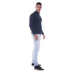 Jaqueta Masculina Tricô Estonado Viena 7171 - 100% Algodão