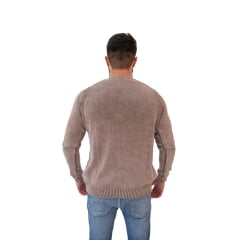 Suéter Masculino com bolso Tricô Estonado Noruega 7182