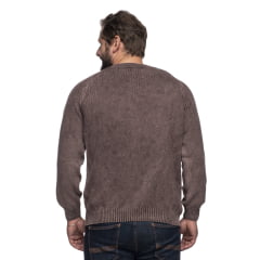 Suéter Masculino Tricô Algodão Gola Redonda Atenas 7184