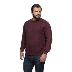 Suéter Masculino Tricô Algodão Gola Redonda Atenas 7184