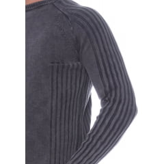 Suéter Masculino Tricô Estonado Genebra 7173 -100% Algodão