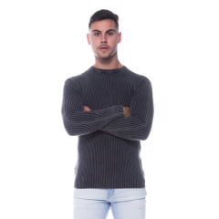 Suéter Masculino Tricô Estonado Madri 7174 -100% Algodão