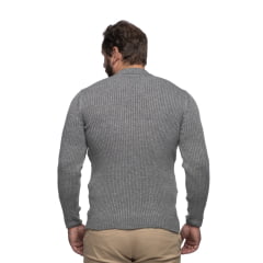Suéter Masculino Tricô Lã Mescla Gola Alta Roma 7186