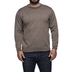 Suéter Masculino Tricô Lã Mescla Gola Redonda Barcelona 72063