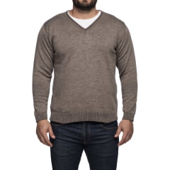 Suéter Masculino Tricô Lã Mescla Gola V Londres 72062