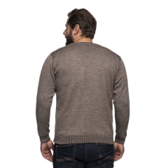 Suéter Masculino Tricô Lã Mescla Gola V Londres 72062