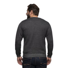 Suéter Masculino Tricô Lã Mescla Gola V Londres 72062