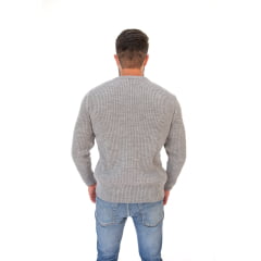 Suéter Masculino Tricô Lã Mescla Moscou 7176