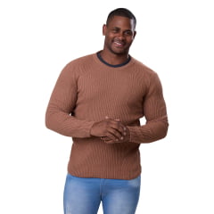 Suéter Masculino Tricô Lã Mescla Moscou 7176