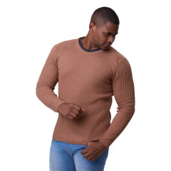 Suéter Masculino Tricô Lã Mescla Moscou 7176