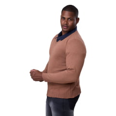 Suéter Masculino Tricô Decote V 72052